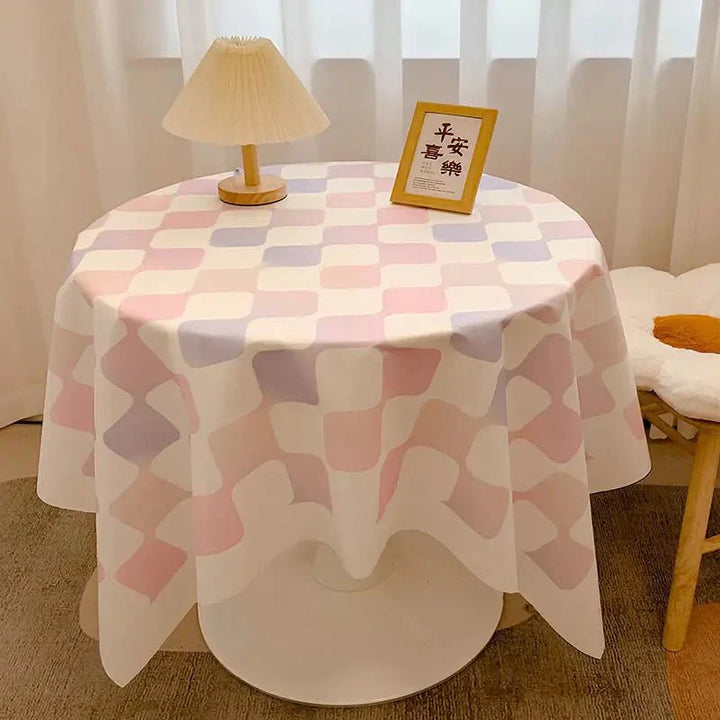 Skanto | Rutete Design Rund Bomull Duken