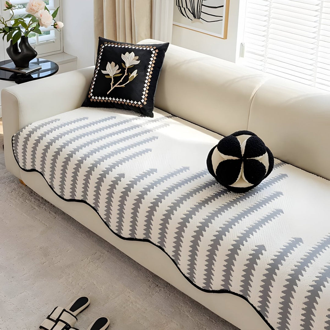 Skanto | CHEVRONLUXE – Moderne Chenille Sofa Deksel med Stilfull Beskyttelse