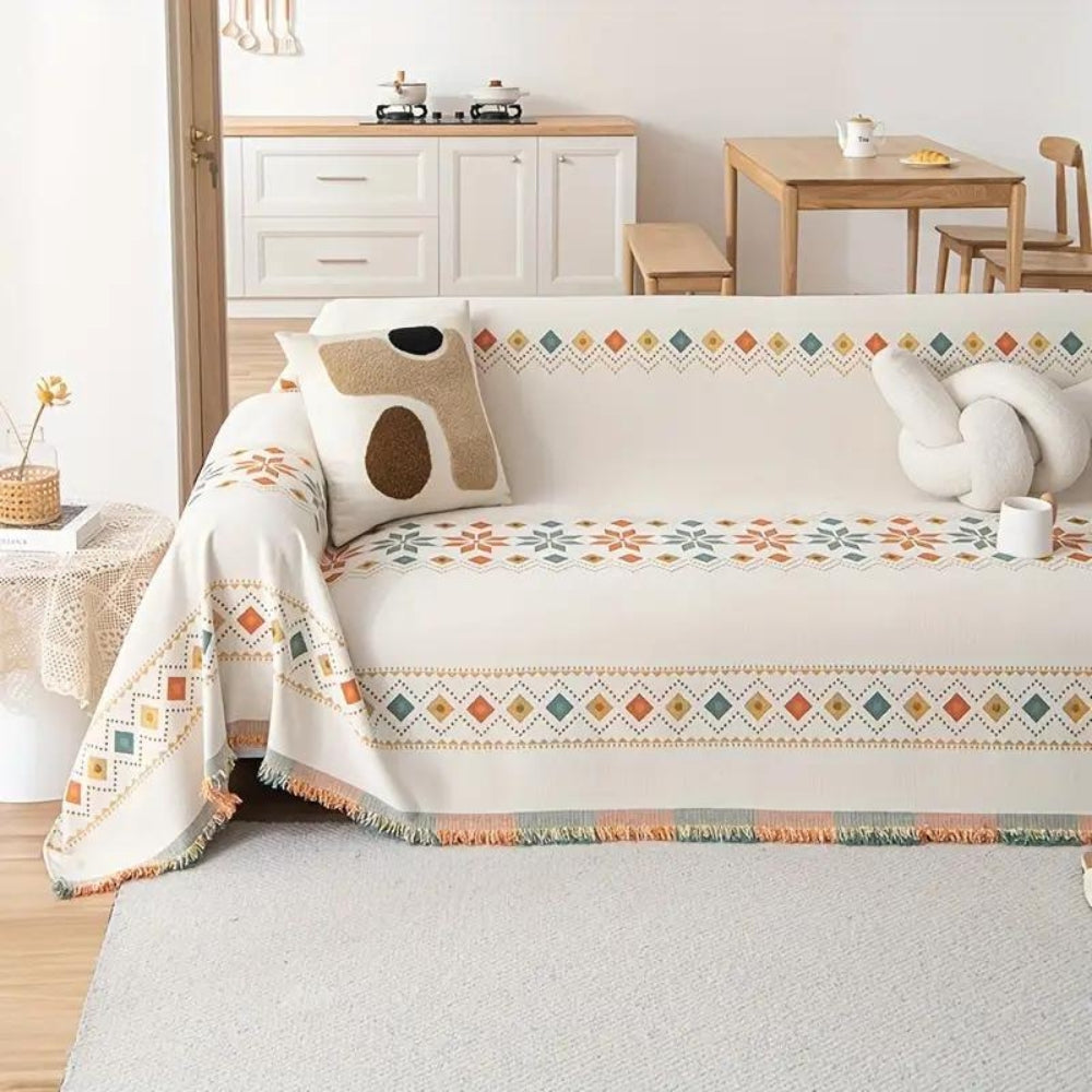 Skanto | Bohemsk Quaste Sofa Trekk Bomullsblanding
