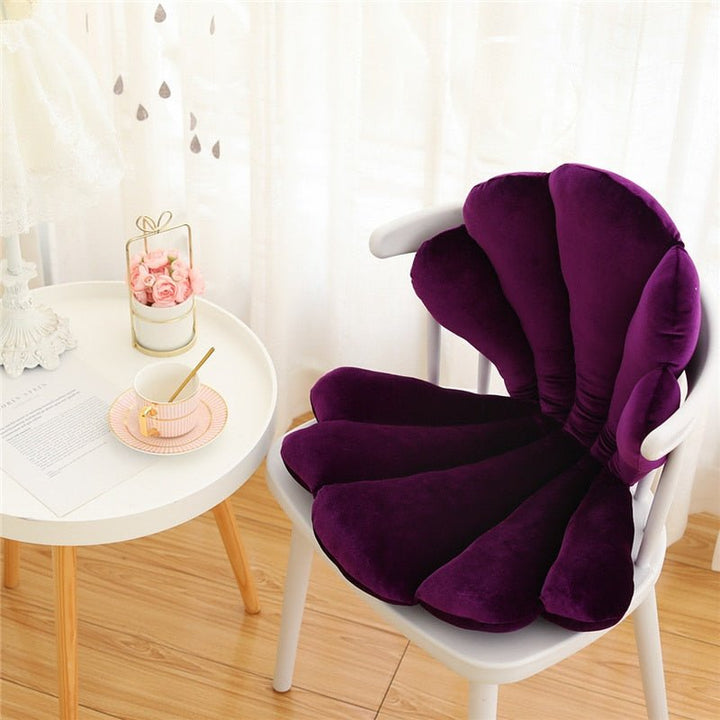 Skanto | Chic Velvet Shell Cushion - Luksuriøs og Stilig Pute for Stue, Soverom