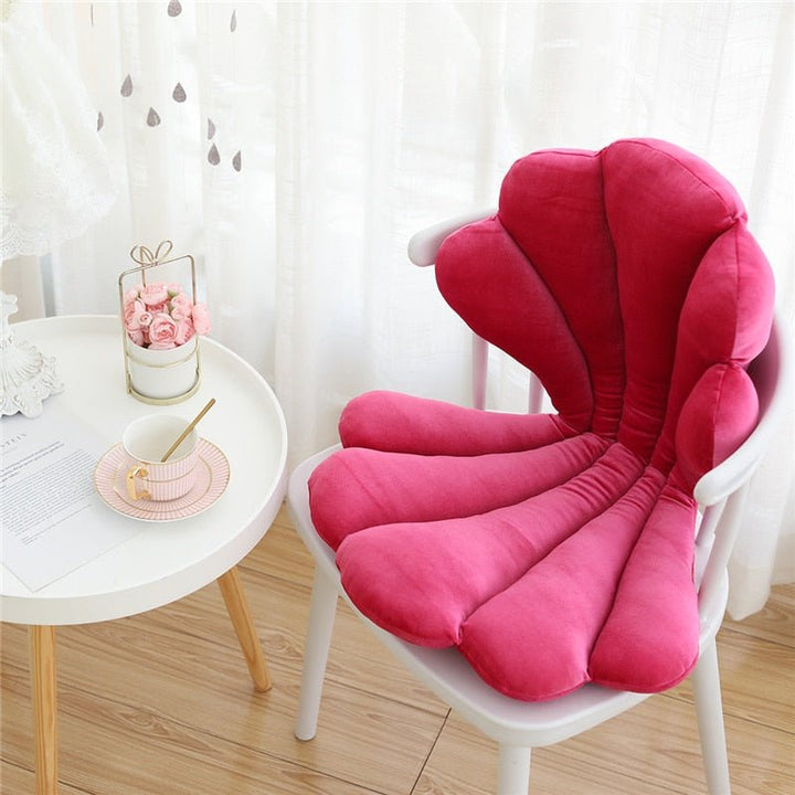 Skanto | Chic Velvet Shell Cushion - Luksuriøs og Stilig Pute for Stue, Soverom