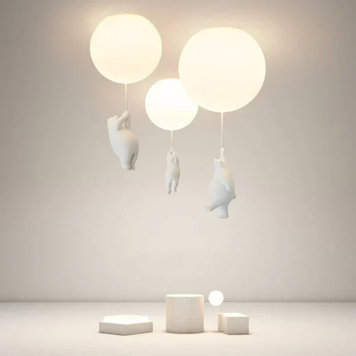 Skanto | Barneromslampe med bjørne og ballong - CloudBear
