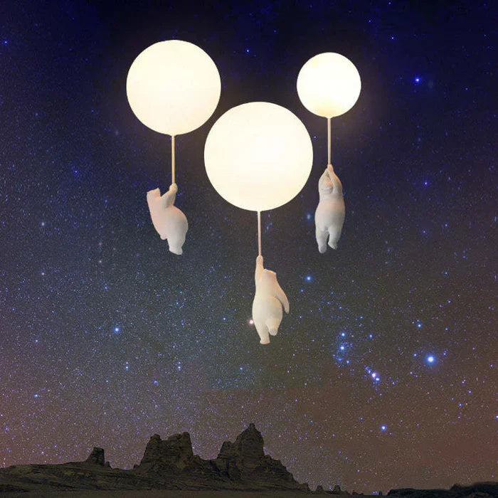 Skanto | Barneromslampe med bjørne og ballong - CloudBear