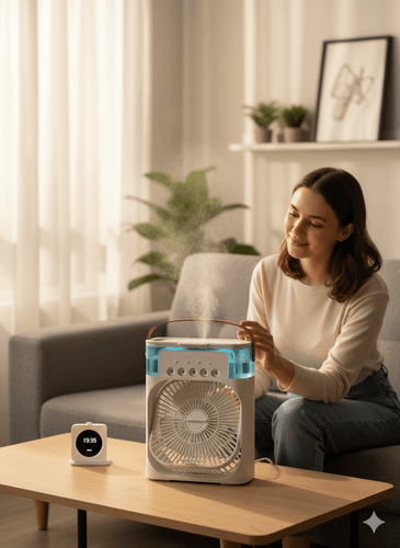 Skanto | ChillCube Compact – Desktop Evaporativ Mini Kjøler for Personlig Punktlindring