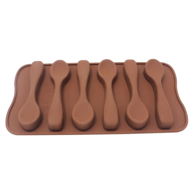 Sjokoladeform Non-stick Hjerte Blomst Sjokolade Kake Silikonform | Skanto