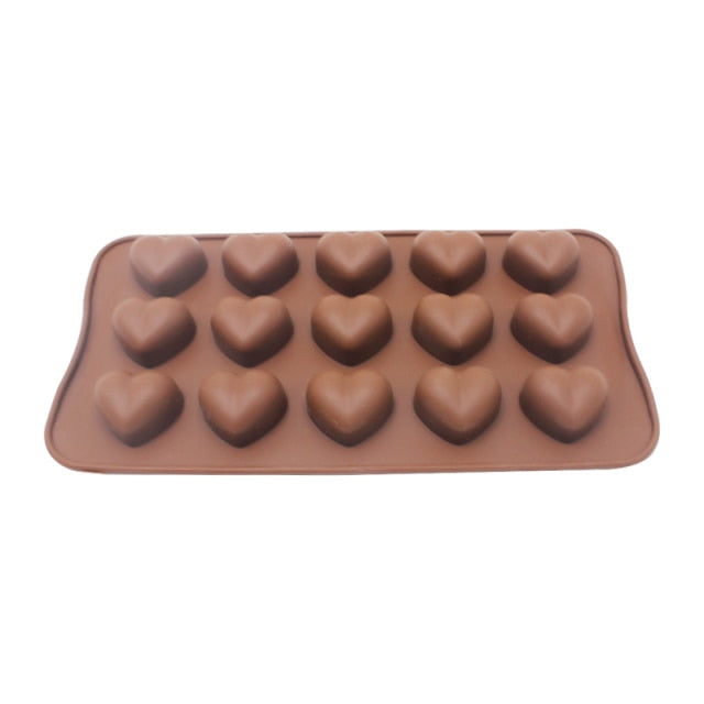 Sjokoladeform Non-stick Hjerte Blomst Sjokolade Kake Silikonform | Skanto