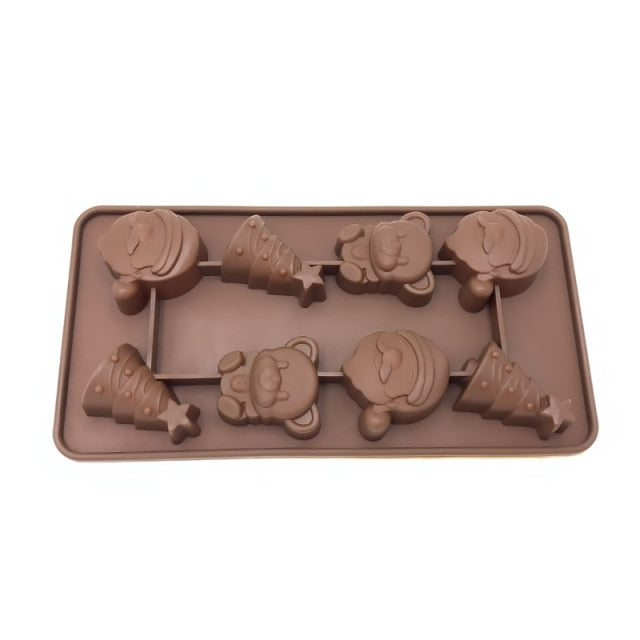 Sjokoladeform Non-stick Hjerte Blomst Sjokolade Kake Silikonform | Skanto