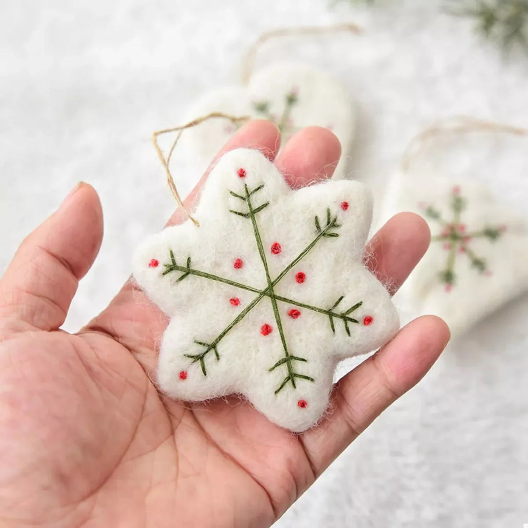Skanto | Julefølt snøfnuggornament