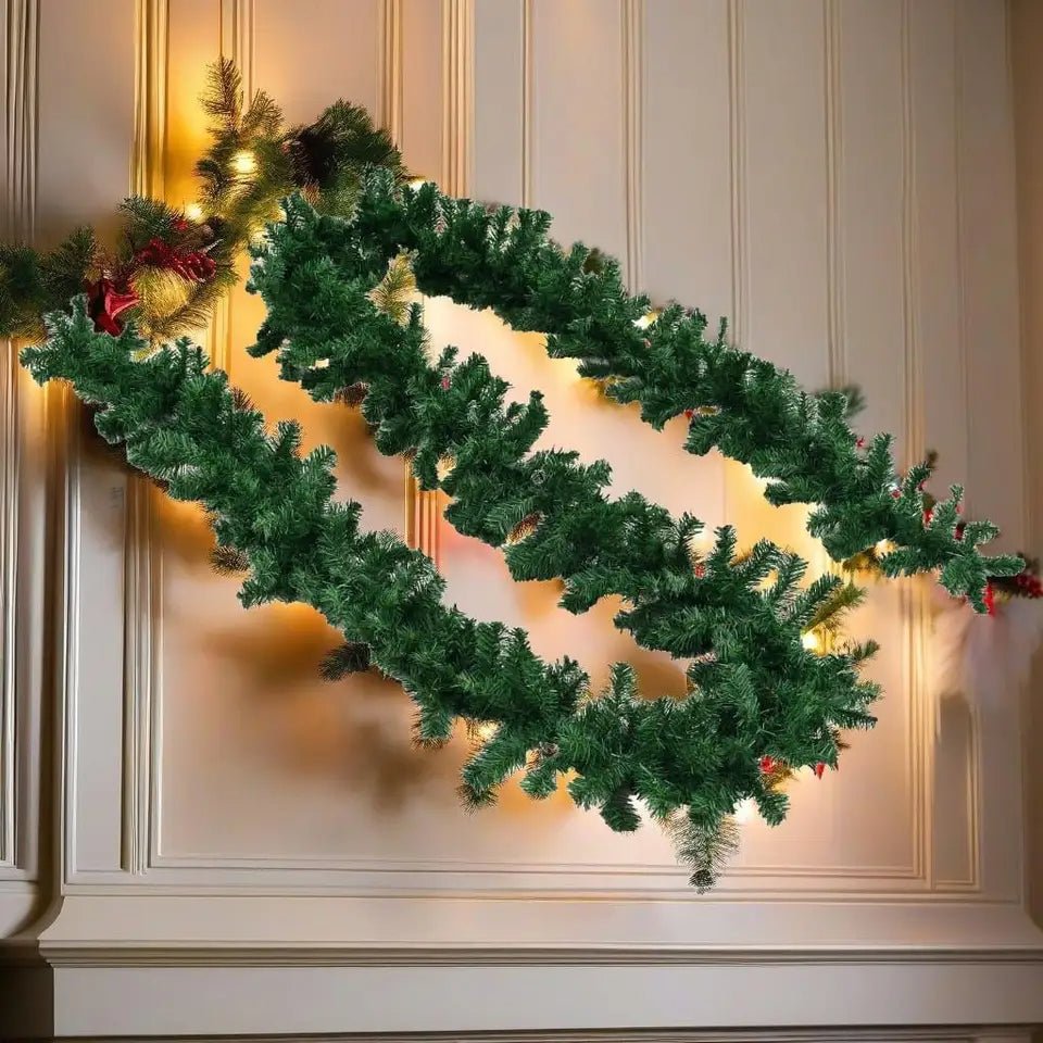 Skanto | Julekrans med LED-lys – 10 meter Glitrende høytidsdekorasjon for å fortrylle hjemmet og utendørsområdene dine