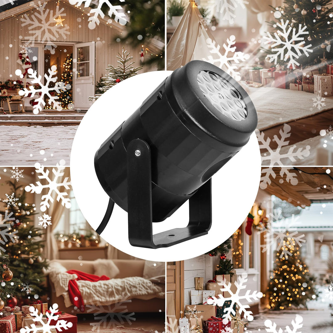 Skanto | Jule LED Snølys Prosjektorer – Roterende Julelys for Magisk Fest & Hagedekor