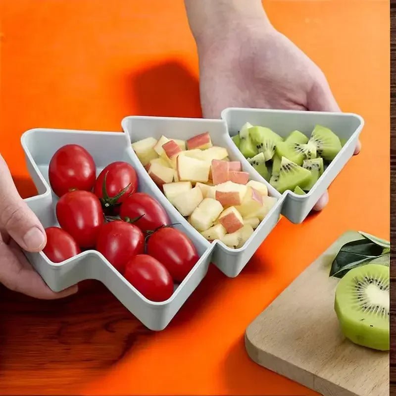 Skanto | Juletre-formede Snacks Tallerkener - Sett med 4 - Perfekt for Godteri, Nøtter, Frukt og Desserter ved Fester & Høytider