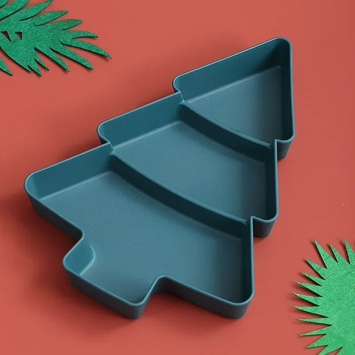 Skanto | Juletre-formede Snacks Tallerkener - Sett med 4 - Perfekt for Godteri, Nøtter, Frukt og Desserter ved Fester & Høytider