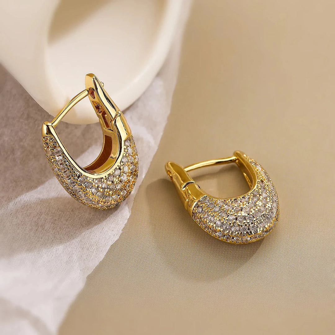 Skanto | Chunky Glitrende Diamant Ørepynt