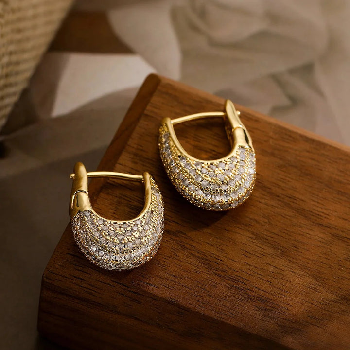 Skanto | Chunky Glitrende Diamant Ørepynt