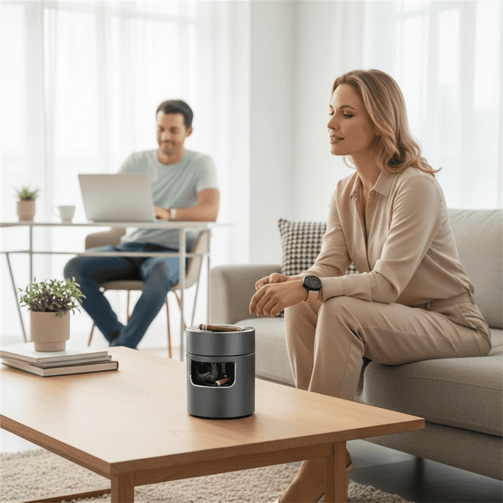 Skanto | CLARASH – Smart USB Røykfri Askebeger med Avansert Luftfilter