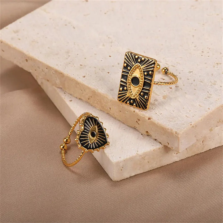 Skanto | Klasse Ondt Øye Hjerte & Rektangel Ringer