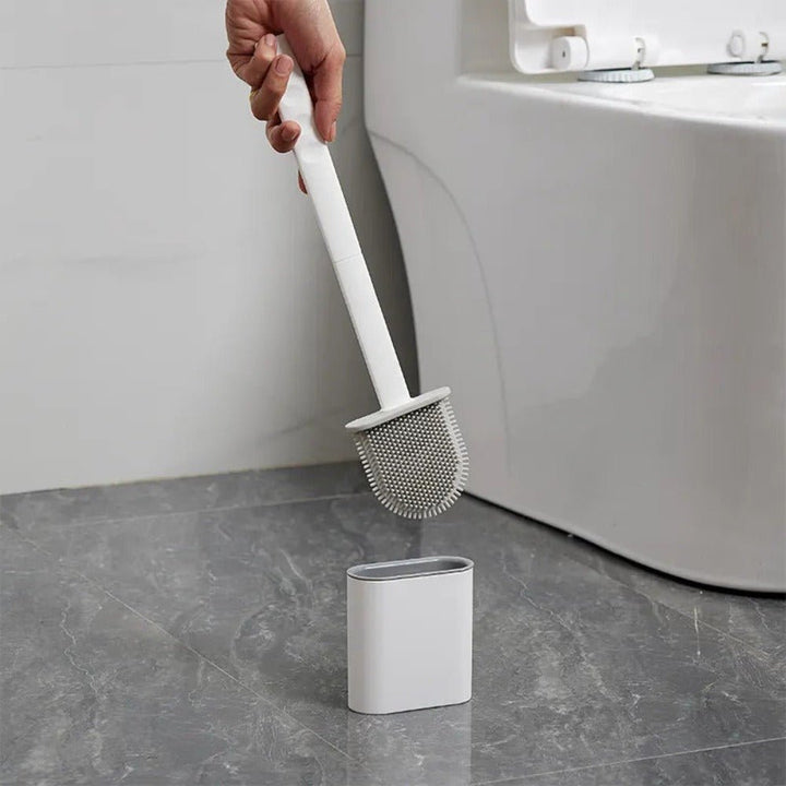 Skanto | CleanBrush – Hygienisk Silikon Toalettbørste med Veggfeste
