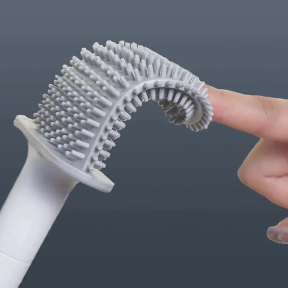Skanto | CleanBrush – Hygienisk Silikon Toalettbørste med Veggfeste