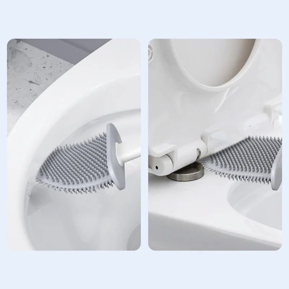Skanto | CleanBrush – Hygienisk Silikon Toalettbørste med Veggfeste