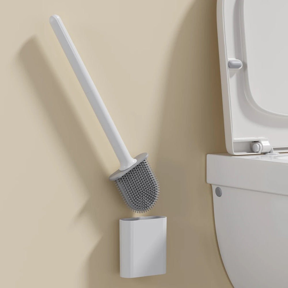 Skanto | CleanBrush – Hygienisk Silikon Toalettbørste med Veggfeste