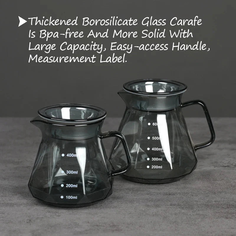 Klar Glass Range Kaffe Server For Pour Over Kaffe og Te Kanne | Skanto