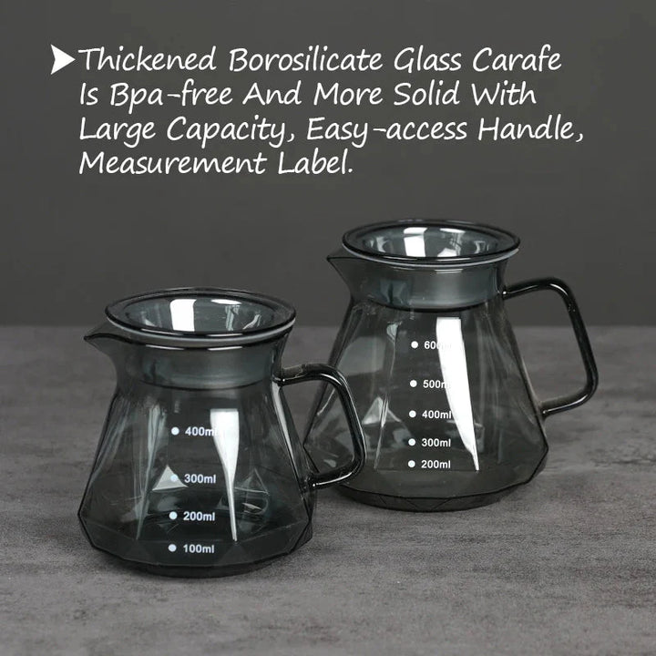 Klar Glass Range Kaffe Server For Pour Over Kaffe og Te Kanne | Skanto