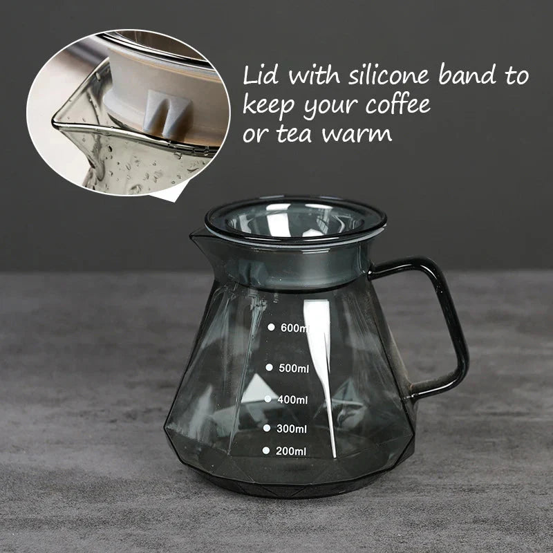 Klar Glass Range Kaffe Server For Pour Over Kaffe og Te Kanne | Skanto