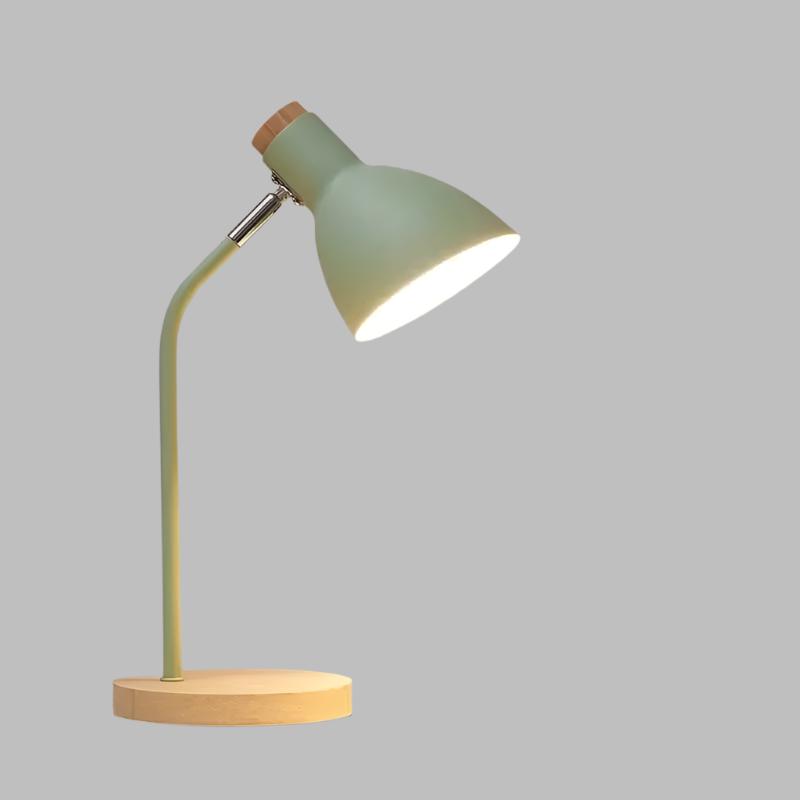 Skanto | Trebordlampe – Kreativ skandinavisk skrivebordslampe laget av tre og metall