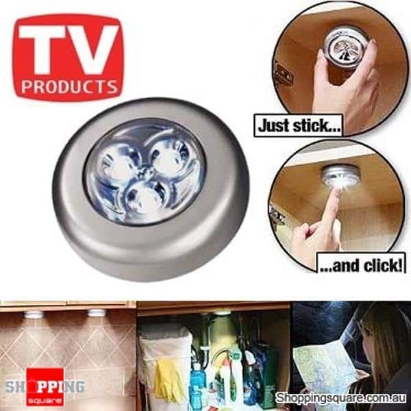 3 stk Trådløse Stick 'n Click LED-lamper | Skanto