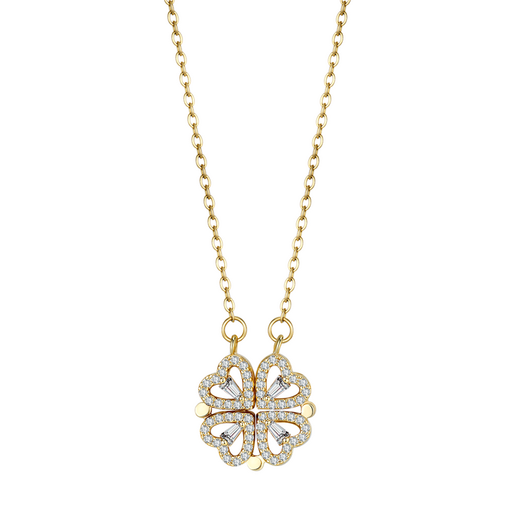 Lucky Charm Necklace - Elegant Heart-Shaped Necklace in Gold Skanto