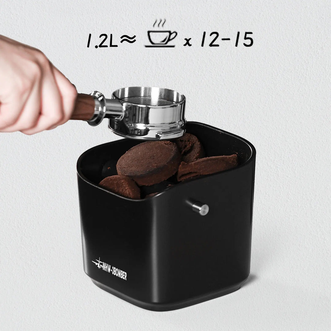 Kaffesubstans Knock Box Firkantet Fjernbar Knock Bar og Skli-fri Bunn | Skanto