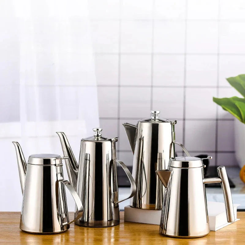 Cold Kettle Te Sett Lang Munn Sup Kettle Rustfritt Stål Tekanne | Skanto