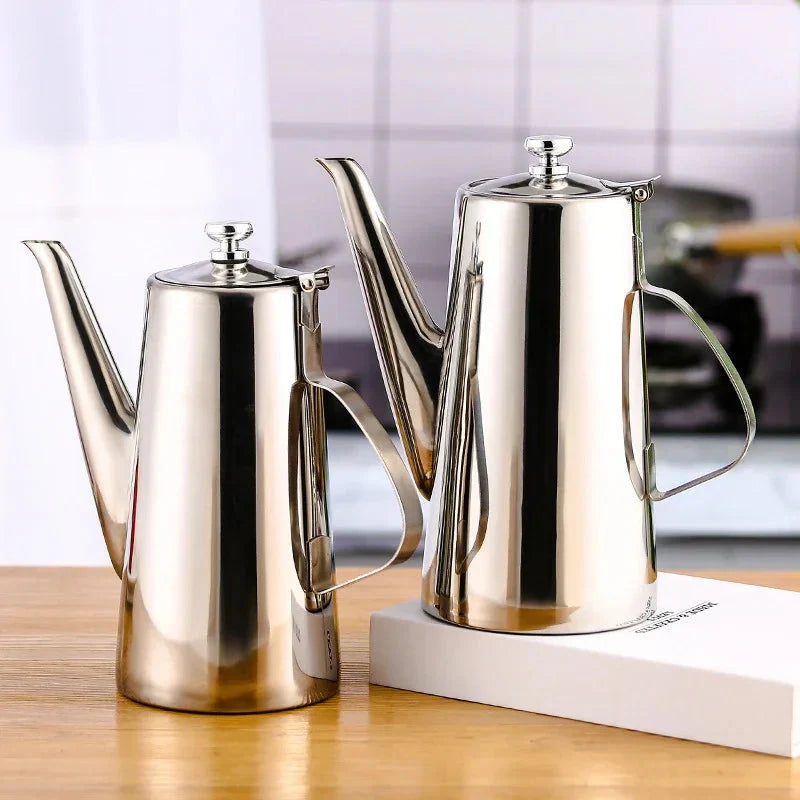 Cold Kettle Te Sett Lang Munn Sup Kettle Rustfritt Stål Tekanne | Skanto