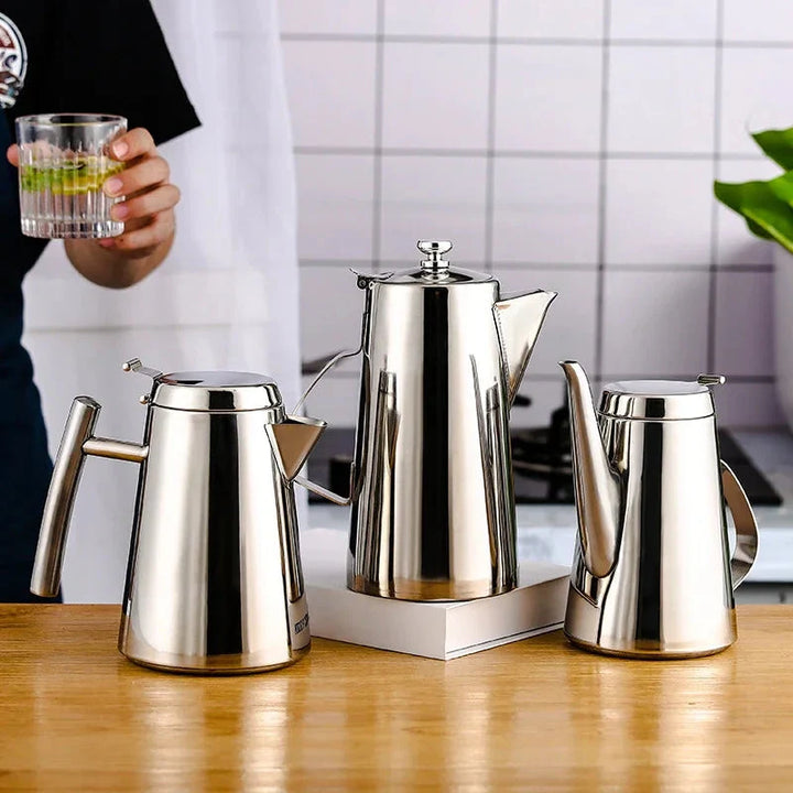 Cold Kettle Te Sett Lang Munn Sup Kettle Rustfritt Stål Tekanne | Skanto