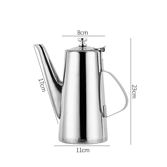 Cold Kettle Te Sett Lang Munn Sup Kettle Rustfritt Stål Tekanne | Skanto