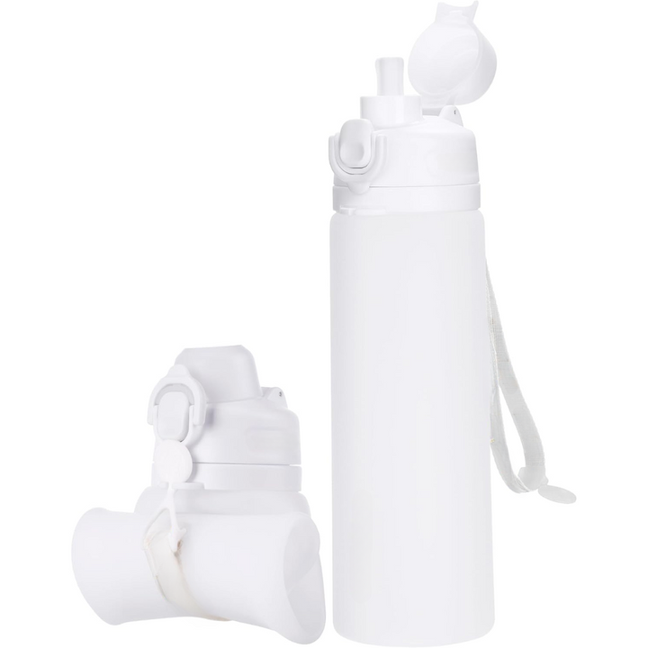 Skanto | Sammenleggbar 600 ml Silikon Vannflaske - Lekkasjesikker & BPA-fri