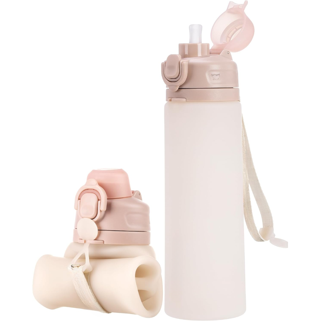 Skanto | Sammenleggbar 600 ml Silikon Vannflaske - Lekkasjesikker & BPA-fri