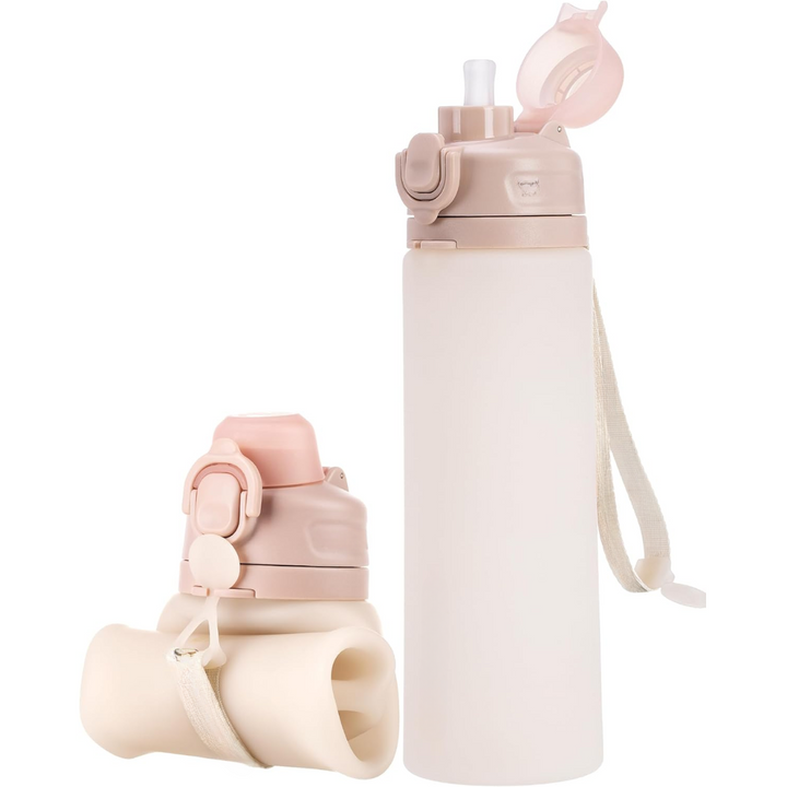 Skanto | Sammenleggbar 600 ml Silikon Vannflaske - Lekkasjesikker & BPA-fri