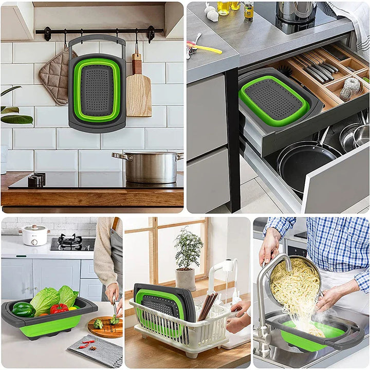 Samlebar sil med forlengbare håndtak Over-the-Sink sil | Skanto