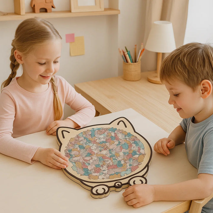 Skanto | Kattepuslespill laget av tre