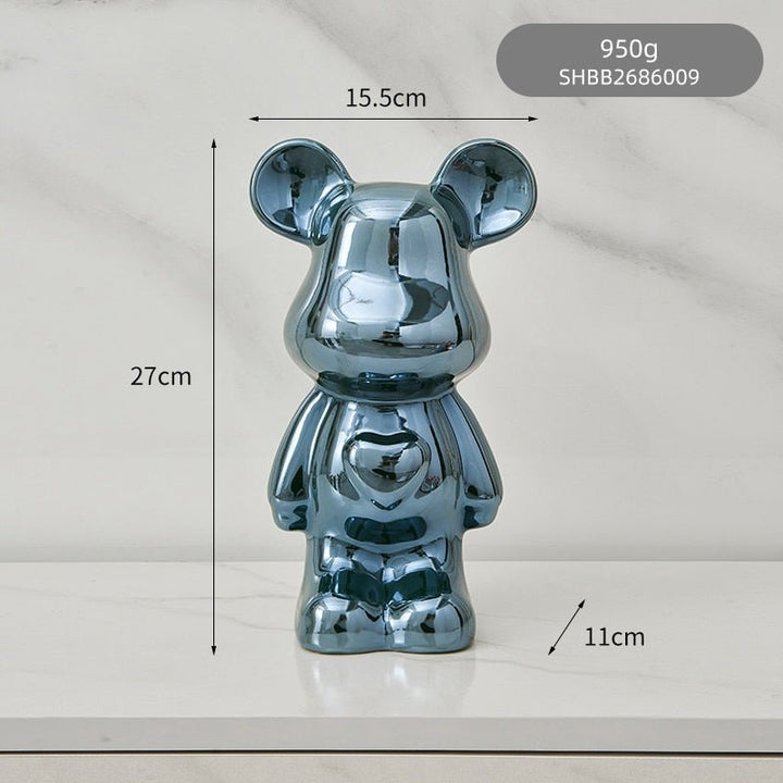 Skanto | Fargerik Keramikk Bjørn Skulptur og Statue Sparegris Skrivebords Ornament