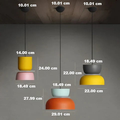 Skanto | Fargerik og Trendy Macaron LED Pendellampe - VividGlow