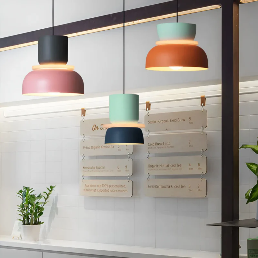 Skanto | Fargerik og Trendy Macaron LED Pendellampe - VividGlow