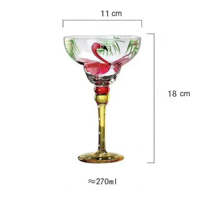 Fargerikt Margarita-cocktailglass