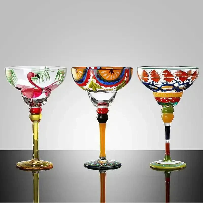 Fargerikt Margarita-cocktailglass