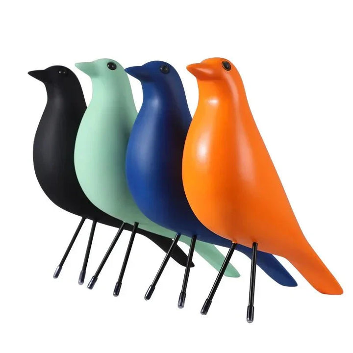 Fargerik novitet fuglehus ornament harpiks skulptur dekOR | Skanto