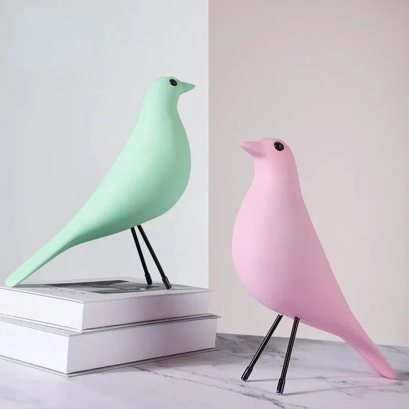Fargerik novitet fuglehus ornament harpiks skulptur dekOR | Skanto