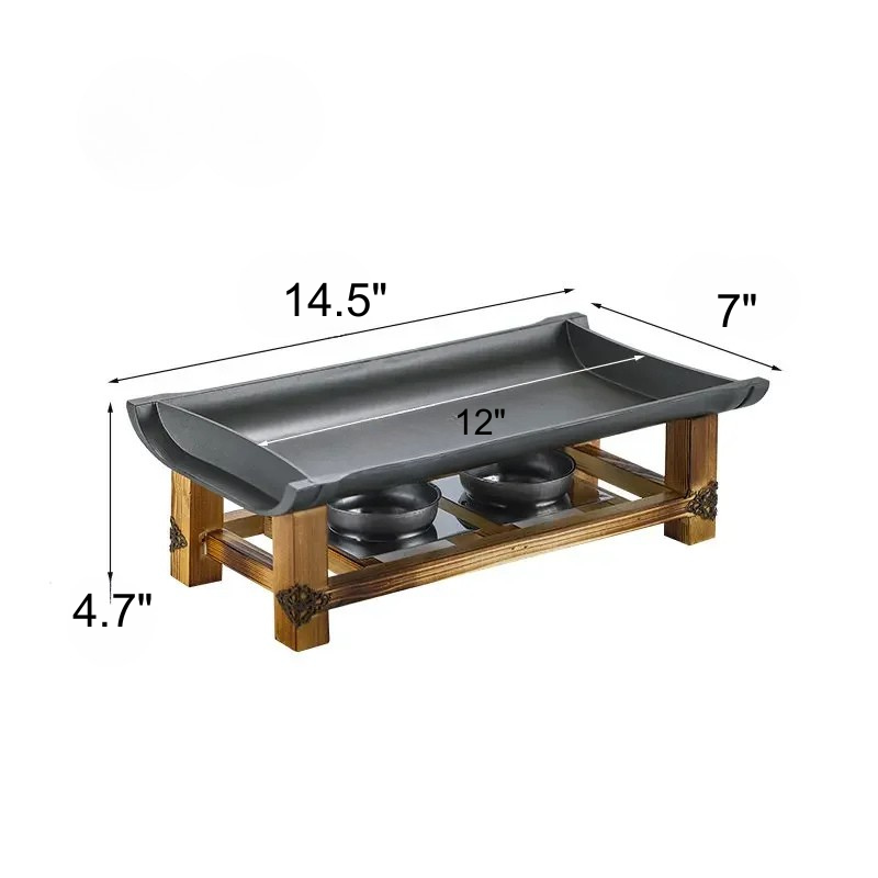 Kommersiell Non-stick BBQ Plate Bakke Panne Grillet Fisk Jernplate | Skanto