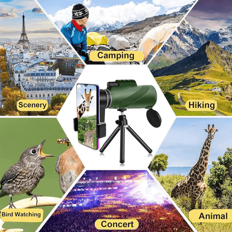 VisionPeak Kompakt Monokular med HD Linse og Høy Forstørrelse | Skanto
