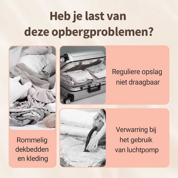 Kompressions-Aufbewahrungsbeutel – Platzsparend für Zuhause und unterwegs – Komprimierung ohne Vakuum – Wasserdichtes Nylon – Strapazierfähig und leicht